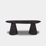 Tafel organisch eikenhout  Set Kegelpoot  300x125, Huis en Inrichting, Nieuw