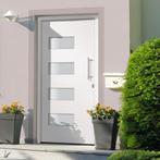 vidaXL Voordeur 100x210 cm aluminium en PVC wit, Verzenden, Nieuw
