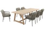 4 Seasons Outdoor Jura dining set olijfgroen met Noah tafel, Tuin en Terras, Nieuw