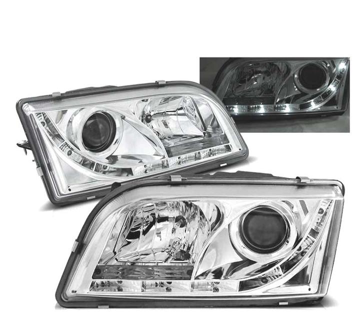 Phares Pour Volvo S40 V40 96-03 Led Daylights Chromé, Autos : Pièces & Accessoires, Éclairage, Envoi