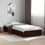 vidaXL Bedframe bewerkt hout en metaal zwart 90x200 cm, Huis en Inrichting, Slaapkamer | Bedden, Verzenden, Nieuw