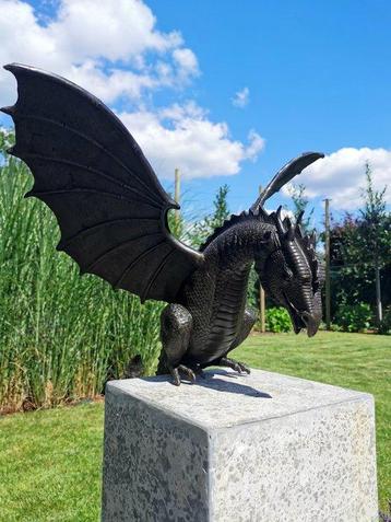 Fontaine - récemment - Grand dragon en bronze - 60 cm beschikbaar voor biedingen