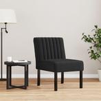 vidaXL Fauteuil sans accoudoirs noir velours, Maison & Meubles, Verzenden, Neuf