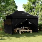 vidaXL Partytent inklapbaar pop-up met 4 zijwanden zwart, Verzenden, Nieuw