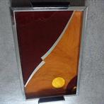 Presenteerblad - glas metaal hout - Art Deco-dienblad, Antiek en Kunst