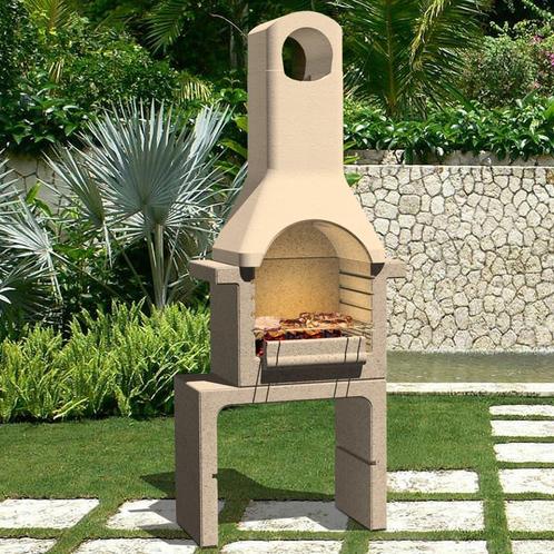 vidaXL Houtskoolbarbecue met schoorsteen beton, Jardin & Terrasse, Barbecues au charbon de bois, Envoi