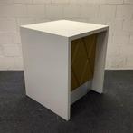 Balie, (hxbxd) 112x90x90 cm. goud - wit - Gratis Bezorging, Bureau