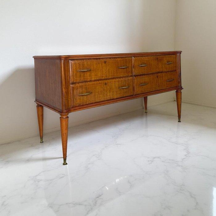 Ladekast - Hout, Glas, Messing, Antiek en Kunst, Curiosa en Brocante