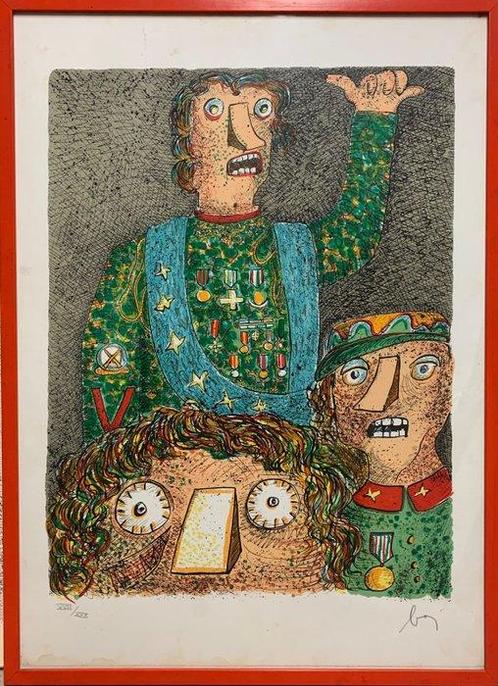 Enrico Baj (1924-2003) - Parata, Antiek en Kunst, Antiek | Overige Antiek