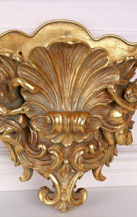 Plank - Vintage gouden barok consoleplank met hoekenontwerp, Huis en Inrichting, Overige Huis en Inrichting