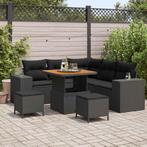 vidaXL Tuinbank Set met kussen met opslag met kussen 8 pcs, Tuin en Terras, Verzenden, Nieuw