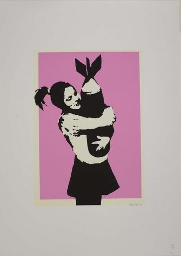 Banksy – Offset Lithografie, 50×70 cm, Gecertificeerd beschikbaar voor biedingen
