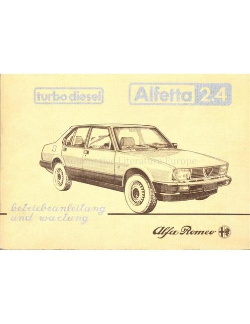 1983 ALFA ROMEO ALFETTA 2.4 TURBO DIESEL INSTRUCTIEBOEKJE, Auto diversen, Handleidingen en Instructieboekjes
