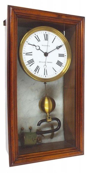 Horloge murale - Brillié Frères -   armoire en bois, plaque, Antiek en Kunst, Antiek | Klokken