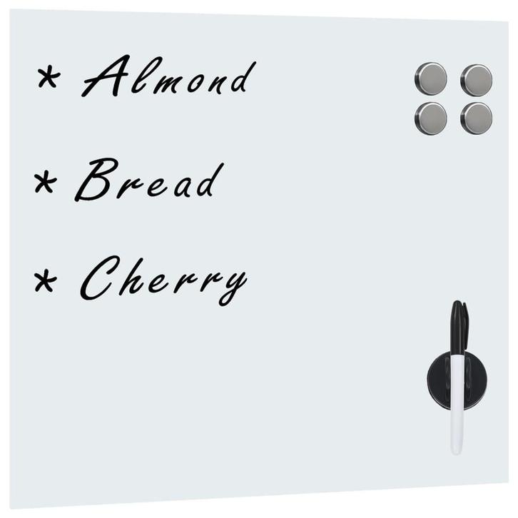 vidaXL Magneetbord voor aan de wand 60x60 cm glas, Zakelijke goederen, Kantoor en Winkelinrichting | Kantoorartikelen, Verzenden