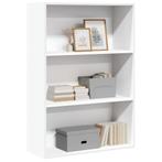 vidaXL Boekenkast 80x30x114 cm bewerkt hout wit, Verzenden, Nieuw