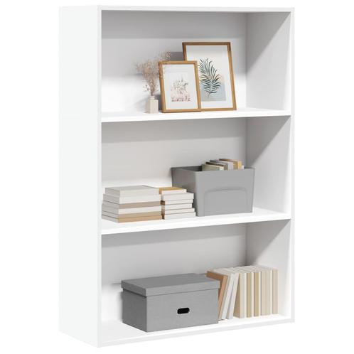vidaXL Boekenkast 80x30x114 cm bewerkt hout wit, Huis en Inrichting, Kasten | Boekenkasten, Nieuw, Verzenden