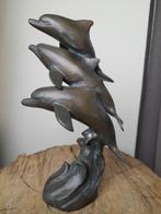 Beeldje - Bronzen dolfijnen - Brons, Antiek en Kunst