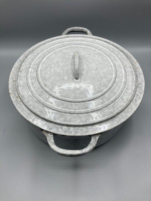 Braadpan - bron, Emaille, Antiek en Kunst, Antiek | Keukengerei