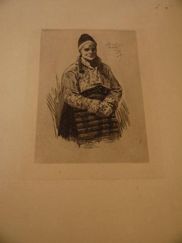 Félicien Rops (1833-1898) - La dalécarlienne eau-forte