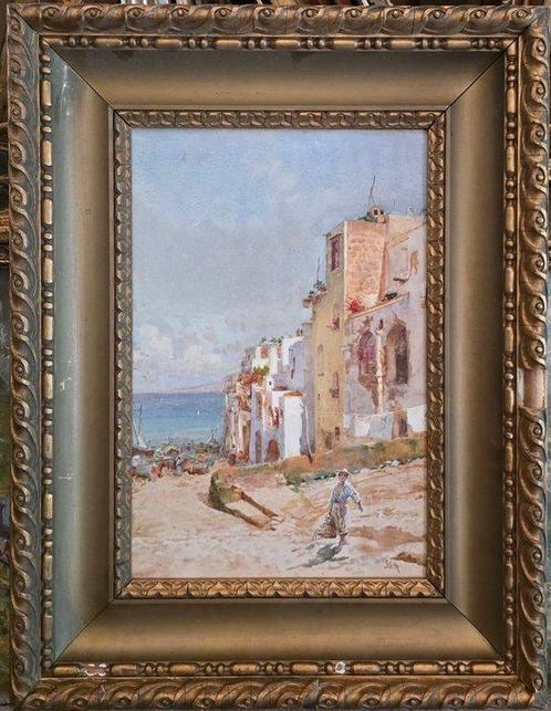 Antonino Leto (1844-1913) - Capri, Antiek en Kunst, Kunst | Schilderijen | Klassiek