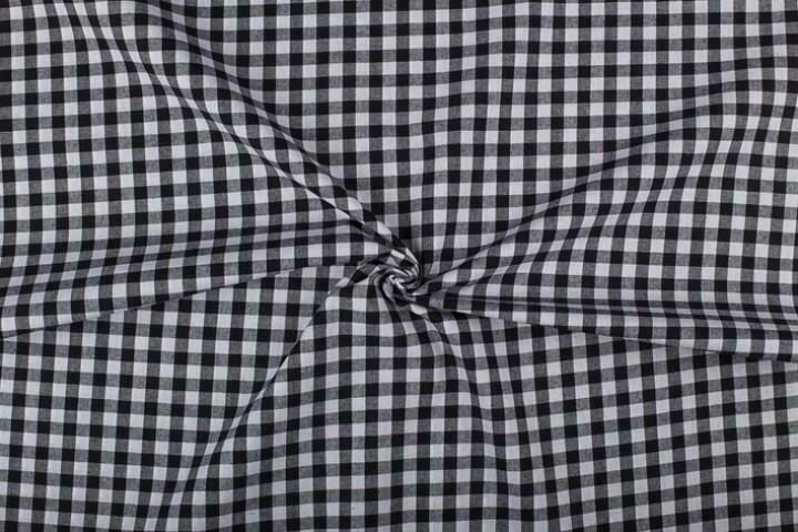 Geblokte stof zwart wit geruit - 10mm geruit, Hobby en Vrije tijd, Stoffen en Lappen, 120 cm of meer, 200 cm of meer, Zwart, Nieuw