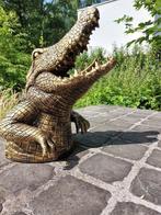 Beeld, crocodile head - 44 cm - polyresin