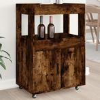 vidaXL Chariot de bar chêne fumé 60x39,5x89 cm bois, Verzenden, Neuf