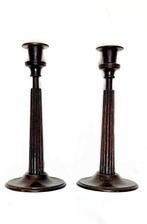 Kandelaar (2) - Hout, Messing