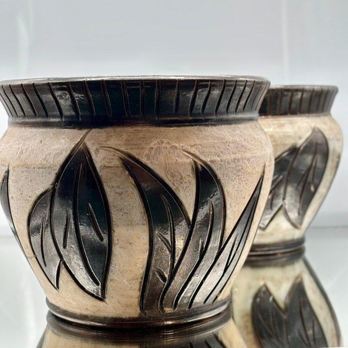 Grès de Bouffioulx - Camille Losson - Pot de fleurs (2) -, Antiek en Kunst, Antiek | Glaswerk en Kristal