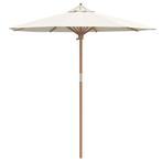 Bamboe Parasol Cremewit - Tweede Kansje voor jouw terras!, Tuin en Terras, Verstelbaar, Verzenden, Nieuw, 2 tot 3 meter