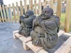 Statue, Vintage Buddhas 65kg - 34 cm - pierre moulée, Antiek en Kunst