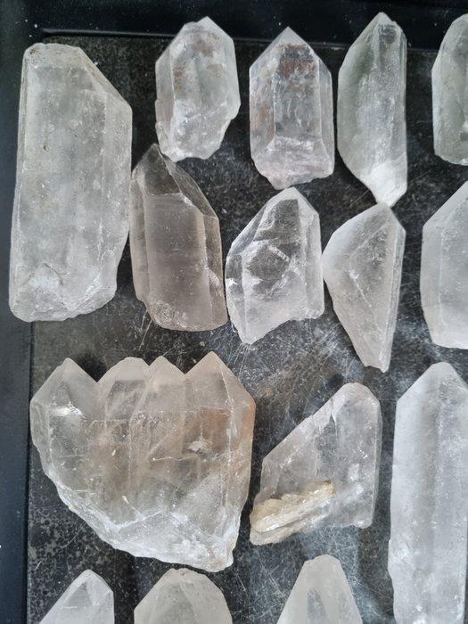 Lot met Volledig natuurlijke bergkristal punten 10,2 - 4,5, Collections, Minéraux & Fossiles