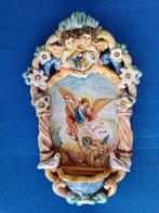 Baroque Bénitier - San Michele Arcangelo - 30 cm - Ceramica