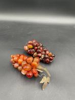 sculptuur, Magnifique lot grappes de raisin vintage en Agate