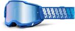100% 2022 Accuri 2 Yarger Crossbril Blauw / Wit (Lens: Spieg, Motoren, Nieuw