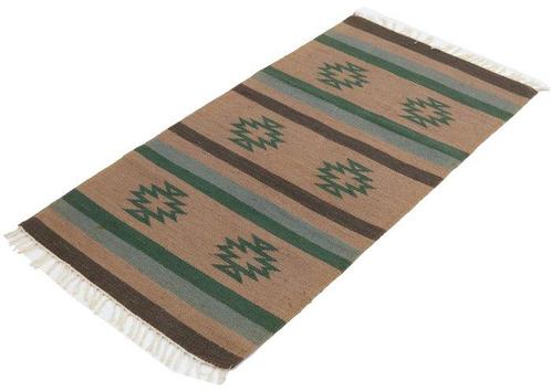 Moderne Indo Kelim van wol - Vloerkleed - 140 cm - 70 cm -, Huis en Inrichting, Stoffering | Tapijten en Vloerkleden