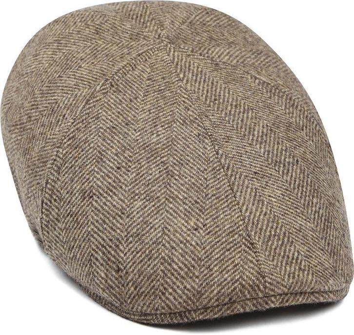Suitable Flat Cap Wool Herringbone Beige maat  Heren, Kleding | Heren, Hoeden en Petten, Nieuw, Verzenden