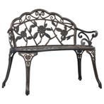 vidaXL Bistrobank 100 cm gietaluminium bronskleurig, Verzenden, Nieuw