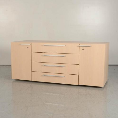 Dressoir Drentea - Ahorn - 62 x 152 cm - 2 kastjes, 4 laden, Huis en Inrichting, Kasten | Roldeurkasten en Archiefkasten, Gebruikt