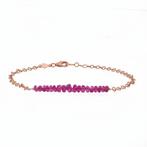 Armband - 18 karaat Roségoud - 1.51ct. tw. Robijn, Nieuw