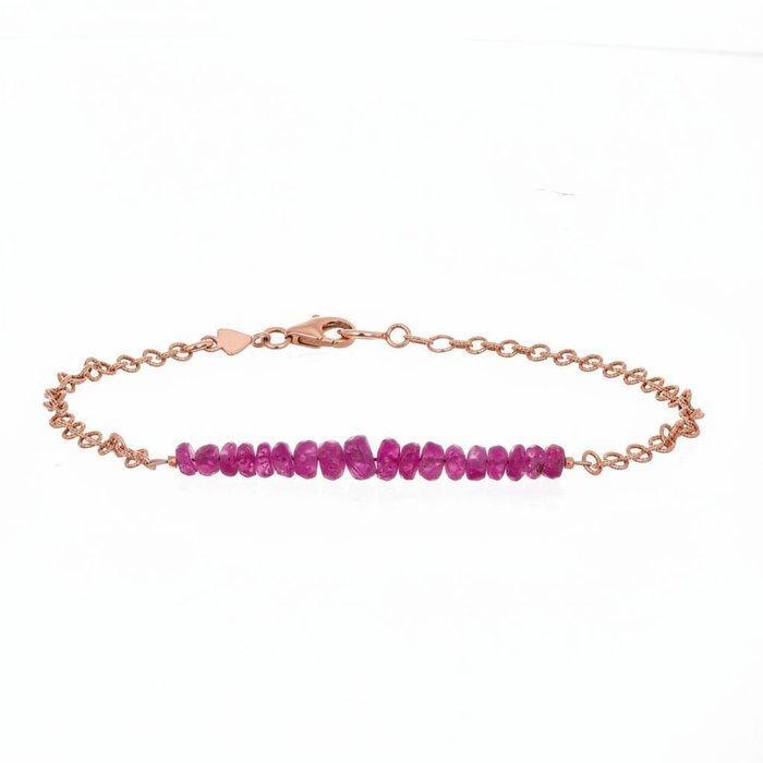 Armband - 18 karaat Roségoud - 1.51ct. tw. Robijn, Handtassen en Accessoires, Armbanden
