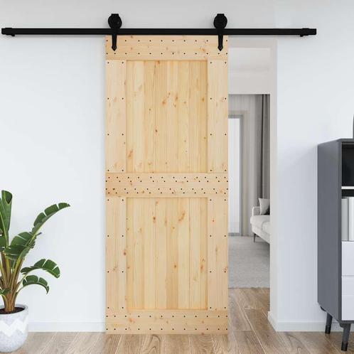 vidaXL Deur NARVIK 95x210 cm massief grenenhout, Doe-het-zelf en Bouw, Deuren en Vliegenramen, Nieuw, Verzenden