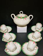 Exceptional French Coffee Service (6) – Hand-Painted, Antiek en Kunst