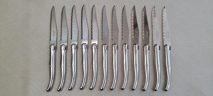 Laguiole - Jean Néron - Tafelmessenset (12) - Staal - 12, Antiek en Kunst, Antiek | Keukengerei