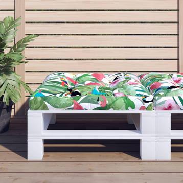 vidaXL Palletkussen 70x70x12 cm stof meerkleurig, Huis en Inrichting, Verzenden, Nieuw