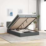 vidaXL Bed poef met matras en LEDs stof 140x190 cm, Huis en Inrichting, Slaapkamer | Bedden, Verzenden, Nieuw