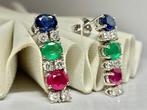 Pala Diamond - Statement oorbellen - 18 karaat Witgoud -