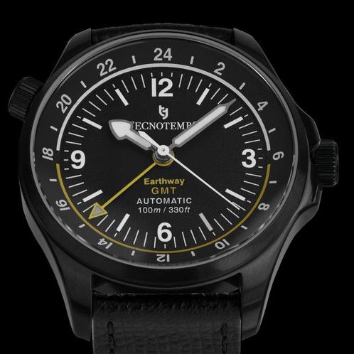 Tecnotempo - GMT Earthway - Automatic- Black - Limited, Handtassen en Accessoires, Horloges | Heren