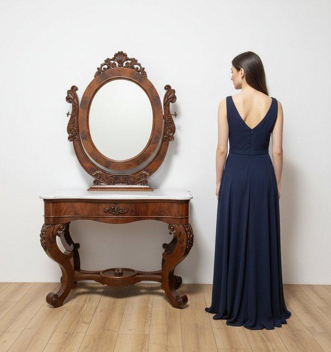 Wandtafel - Hout, Marmer, spiegel - Toeletting Luigi Filippo, Antiek en Kunst, Antiek | Overige Antiek